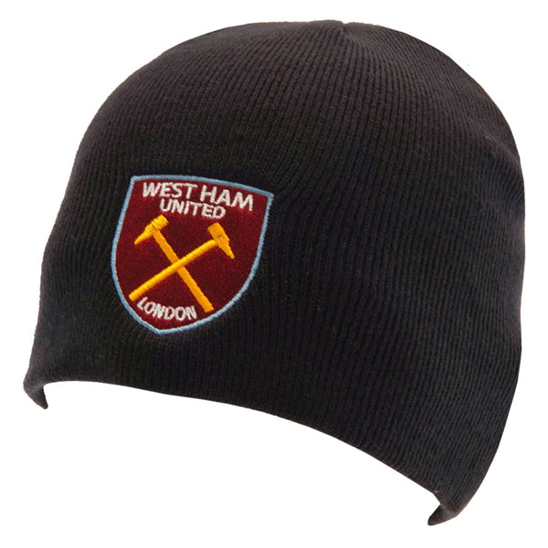 West Ham United FC Navy Crest Knitted Hat