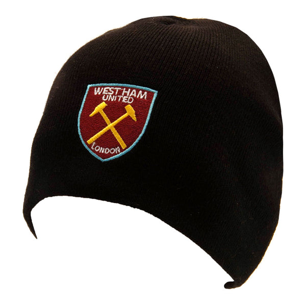 West Ham United FC Black Crest Knitted Hat