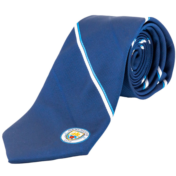 Manchester City FC Navy Stripe Players Tie
