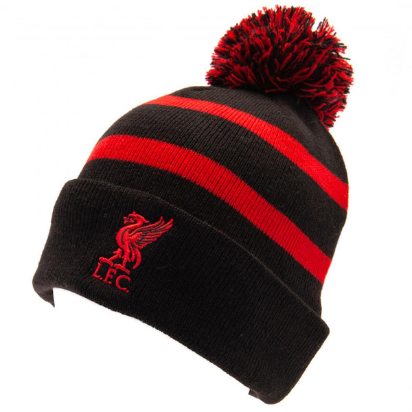 Liverpool FC Black / Red Striped Ski Hat