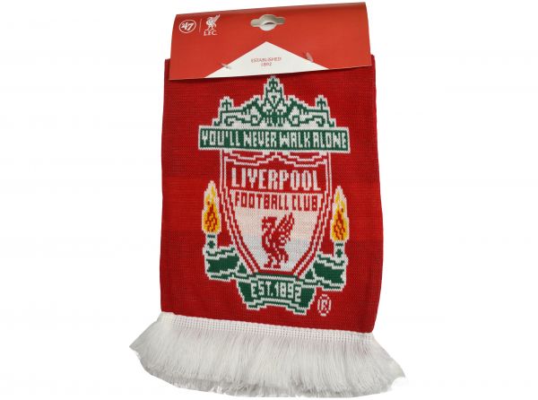 Liverpool FC Crest Striped Scarf