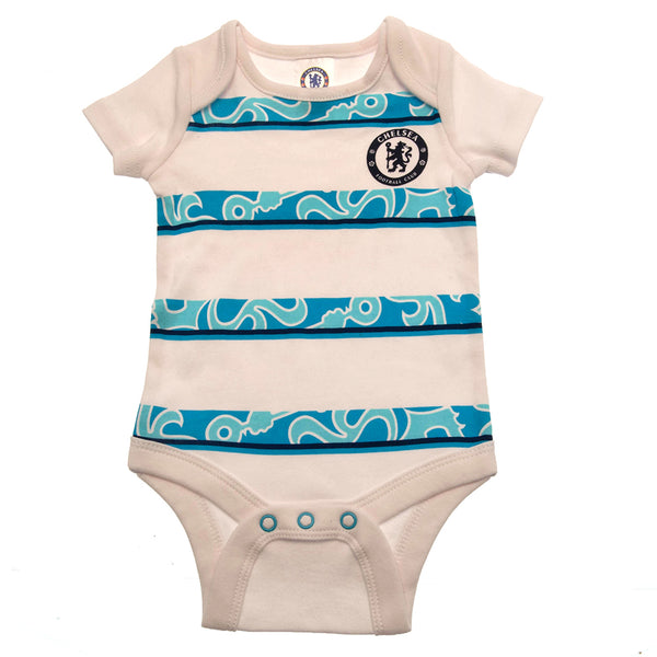 Chelsea FC Cute Home and Away Baby Body Suits 2 pack