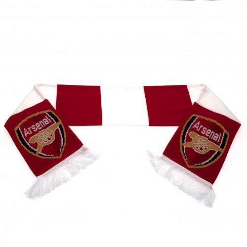Arsenal FC  Red and White Bar Scarf