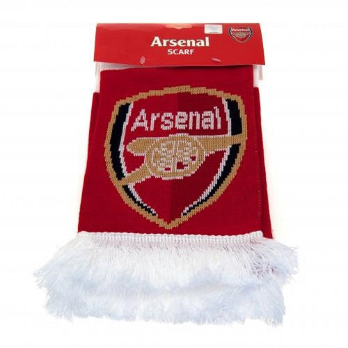 Arsenal FC  Red and White Bar Scarf