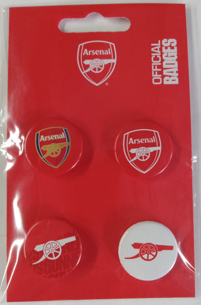 Arsenal FC Set Of 4 Pin Badges
