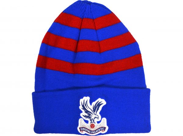 Crystal Palace FC Striped Knitted Beanie Hat