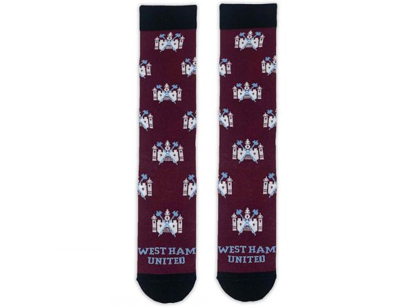 West Ham United FC 3 Pack All Over Print Socks 6-11 UK (7-12 USA)