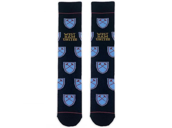 West Ham United FC 3 Pack All Over Print Socks 6-11 UK (7-12 USA)