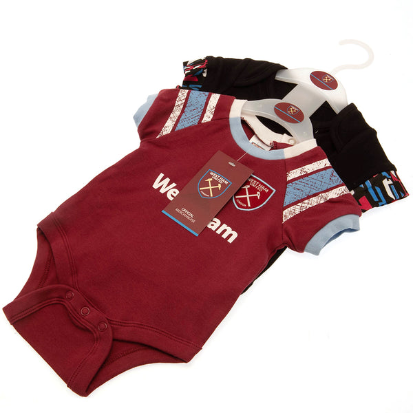 West Ham United FC Cute Baby Bodysuits 2 pack