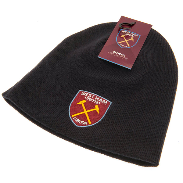 West Ham United FC Navy Crest Knitted Hat