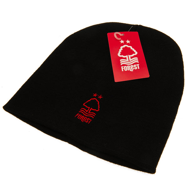 Nottingham Forest FC Black Crest Knitted Beanie Hat