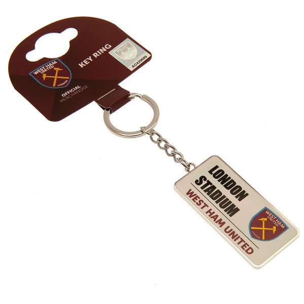 West Ham United FC Street Sign Key Chain