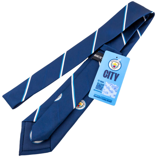 Manchester City FC Navy Stripe Players Tie