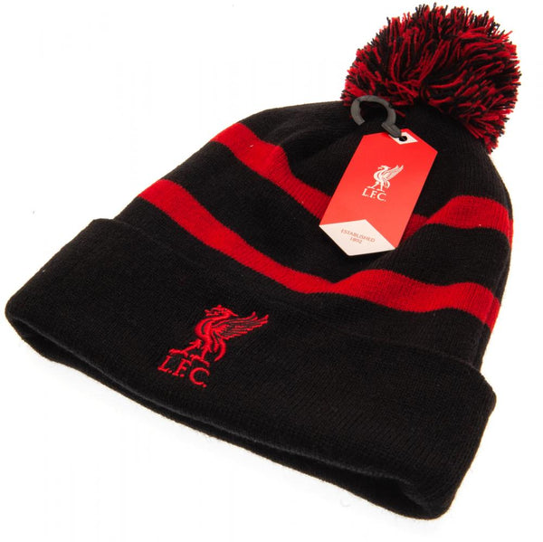 Liverpool FC Black / Red Striped Ski Hat