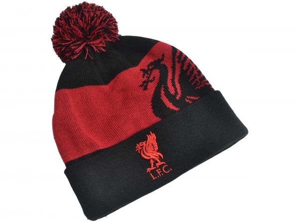 Liverpool FC  Black / Red Knitted Ski Hat