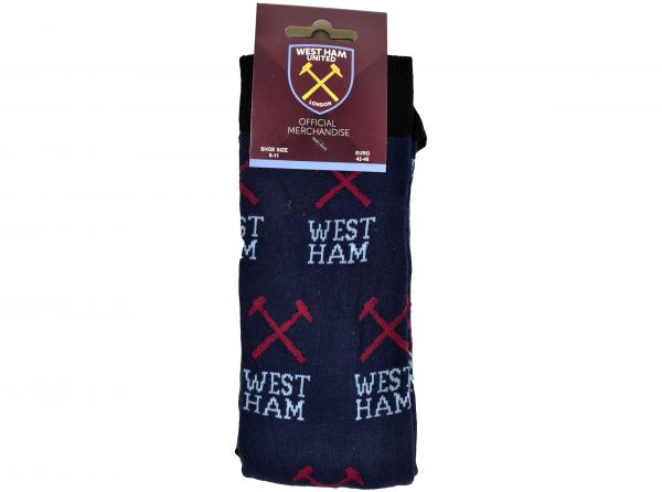 West Ham United FC All Over Print Adult Socks 8-11
