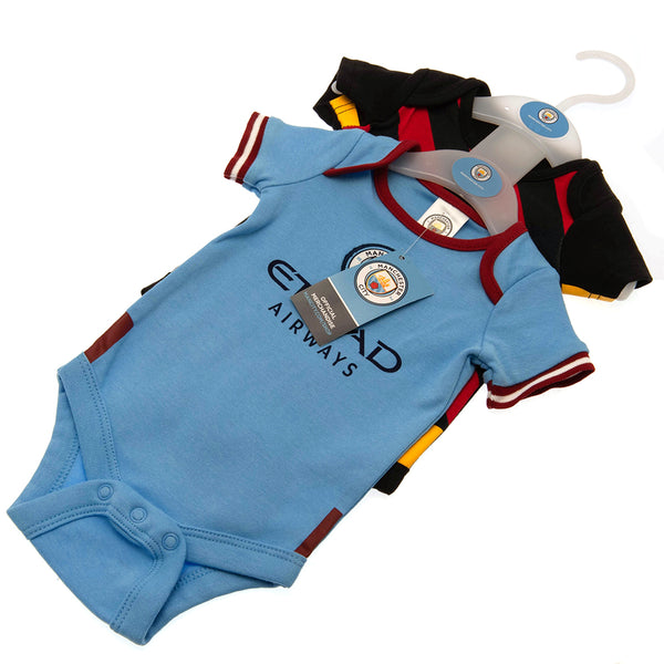 Manchester City FC Cute Baby Bodysuits 2 pack