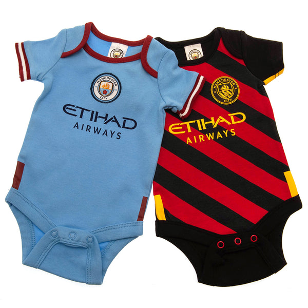 Manchester City FC Cute Baby Bodysuits 2 pack