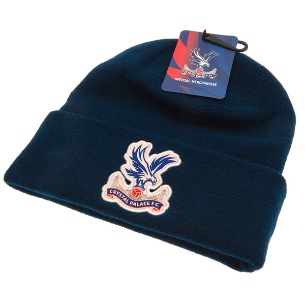 Crystal Palace FC Navy Turn Up Knitted Hat