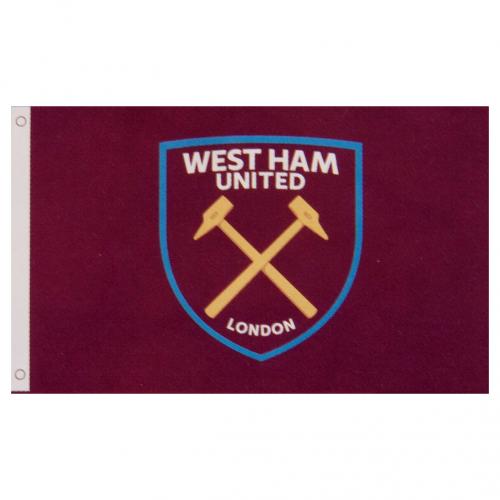 West Ham United FC Logo Flag