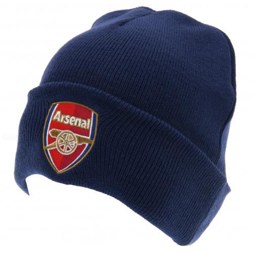 Arsenal FC Navy Knitted Turn Up Hat EverythingEnglish