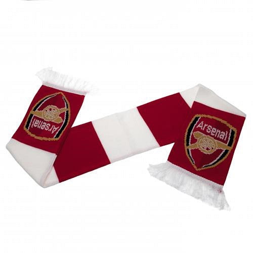 Arsenal FC  Red and White Bar Scarf