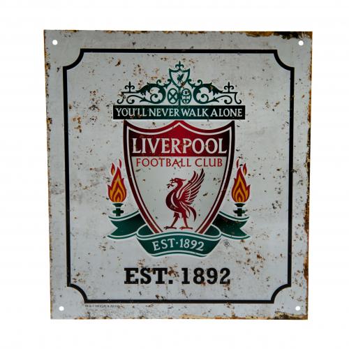 Liverpool FC Retro Metal Sign