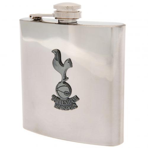 Tottenham Hotspur FC Chrome Hip Flask In Gift Box