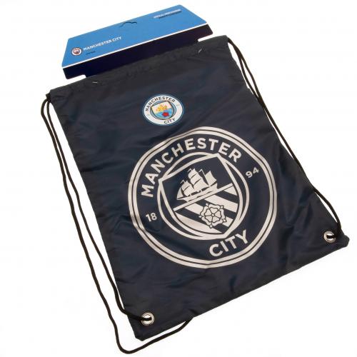 Manchester City FC Navy Crest Gear/Gym Bag